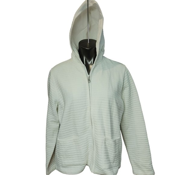 French Laundry Sweaters - French Laundry Women's Petite White Long Sleeve Ribbed Sweater PL